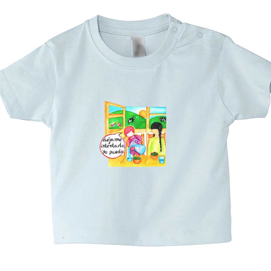 Emociónate paso Remontarse Camiseta bebé manga corta personalizada con mensaje crianza respetuosa -  Déjame intentarlo - pekecom.com